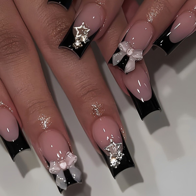 3D Printing Nails - 24 stuks zomerse lange opdruknagels, goedkope