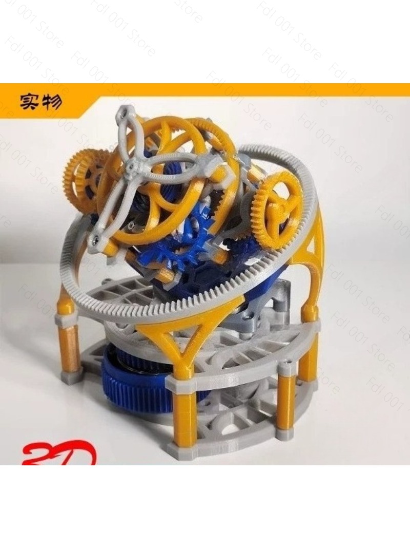 3D Printing Model - 2026 Q896 mechanisch 3D-geprint drie-assig tourbillon