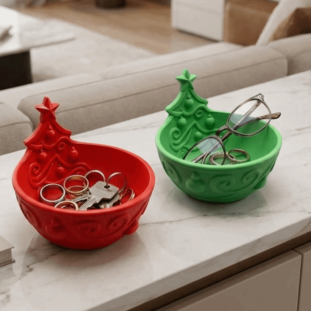 3D Printing Jewelry - 3D-geprinte kerstboom opbergdoos Plastic decoratieve kerst