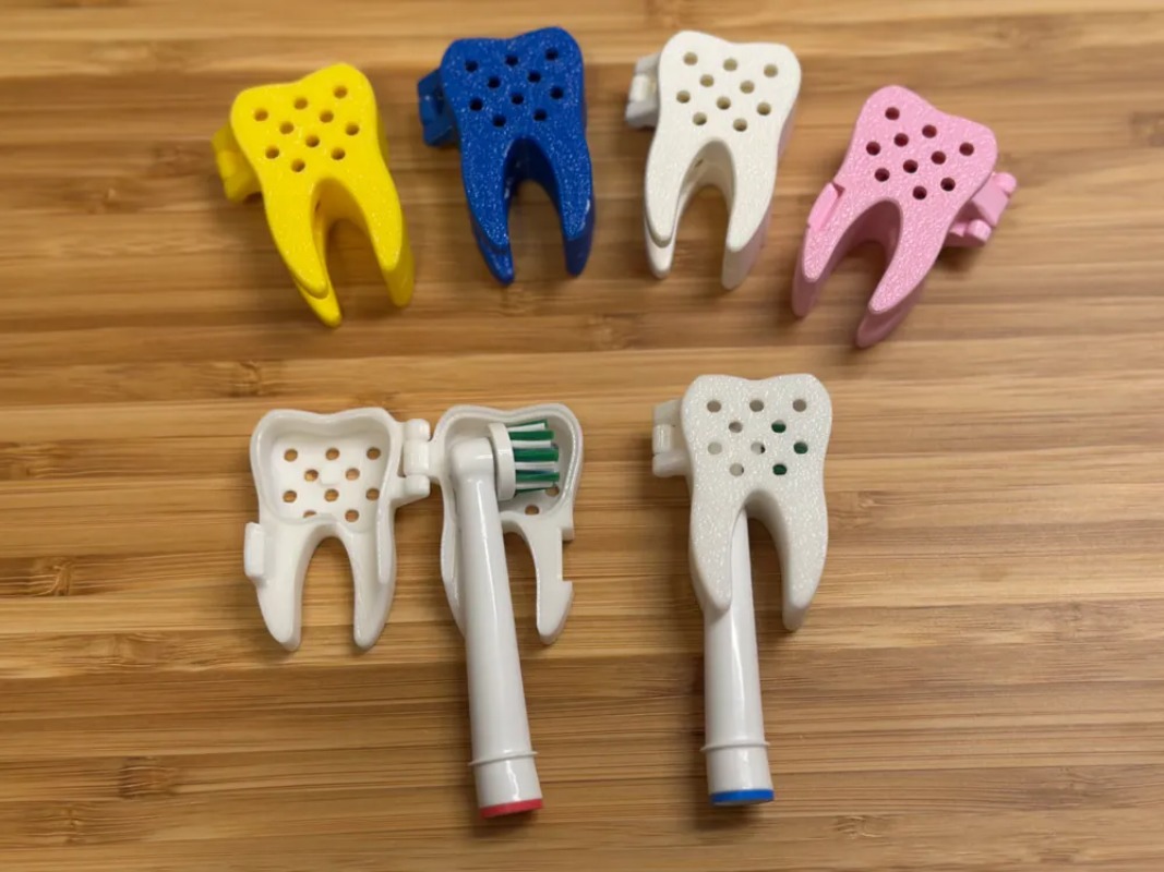 3D Printing Tooth - 3D-geprinte schattige tandvormige beschermhoes voor Oral