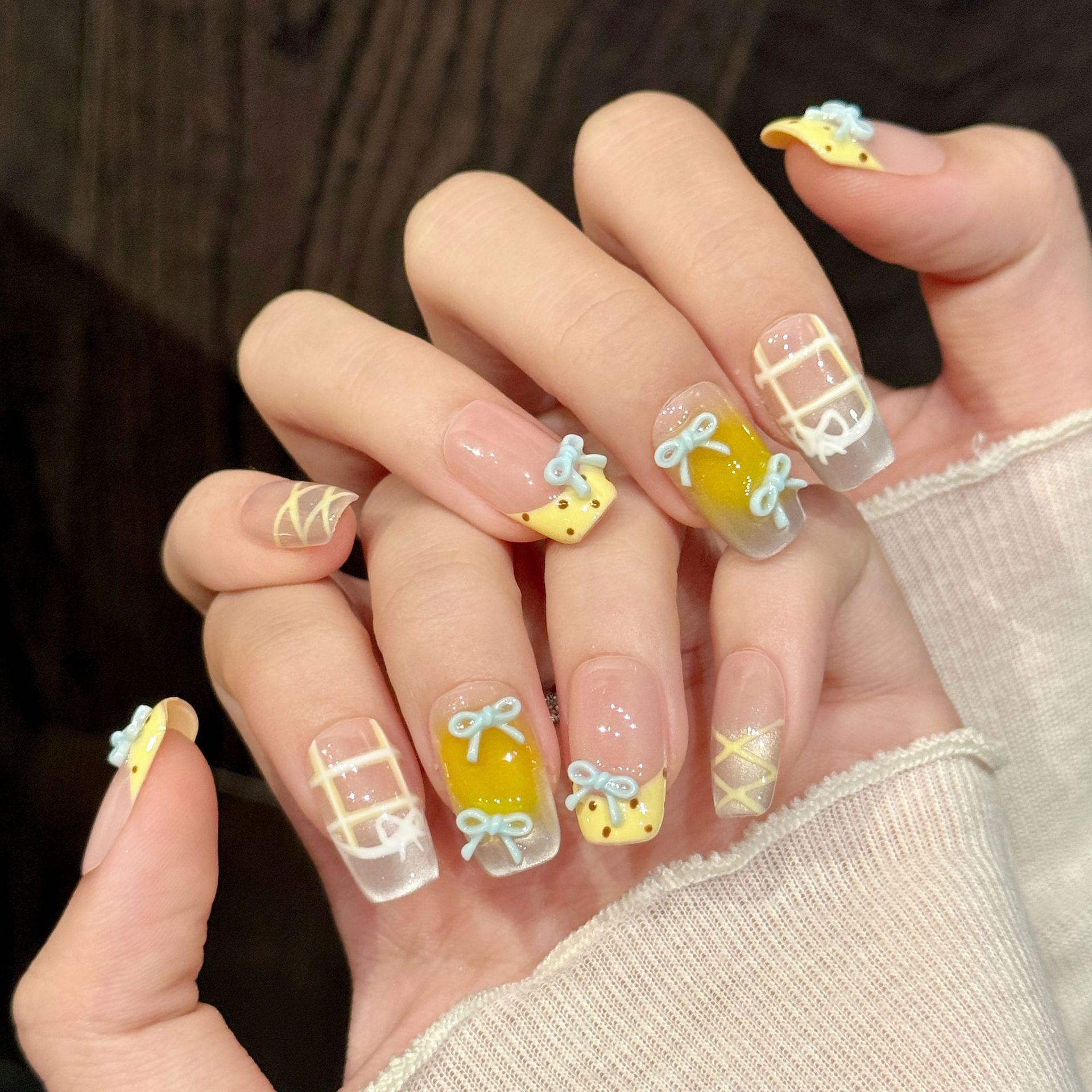 3D Printing Nails - 10 stuks handgemaakte kawaii schattig gradiënt