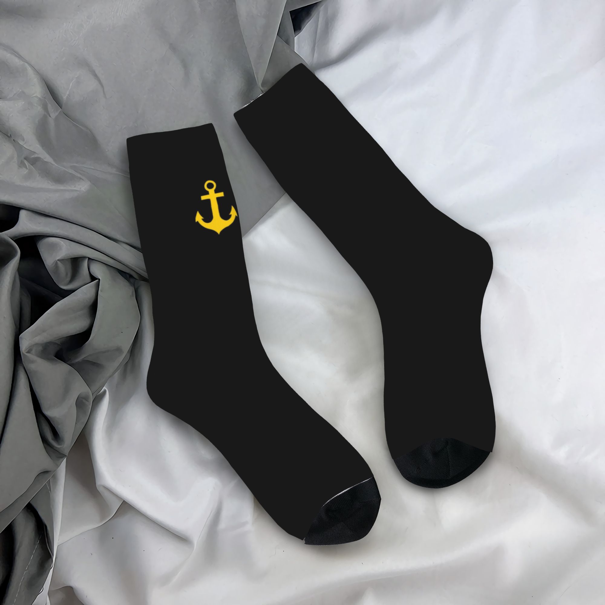 3D Printing Gold - Aangepaste gouden ankerlogo heren dames crew