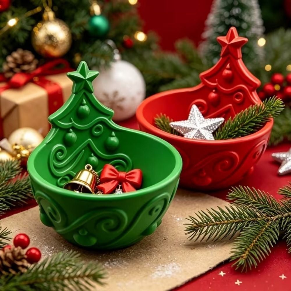 3D Printing Jewelry - 3D-geprinte opbergdoos voor kerstboom Plastic decoratieve
