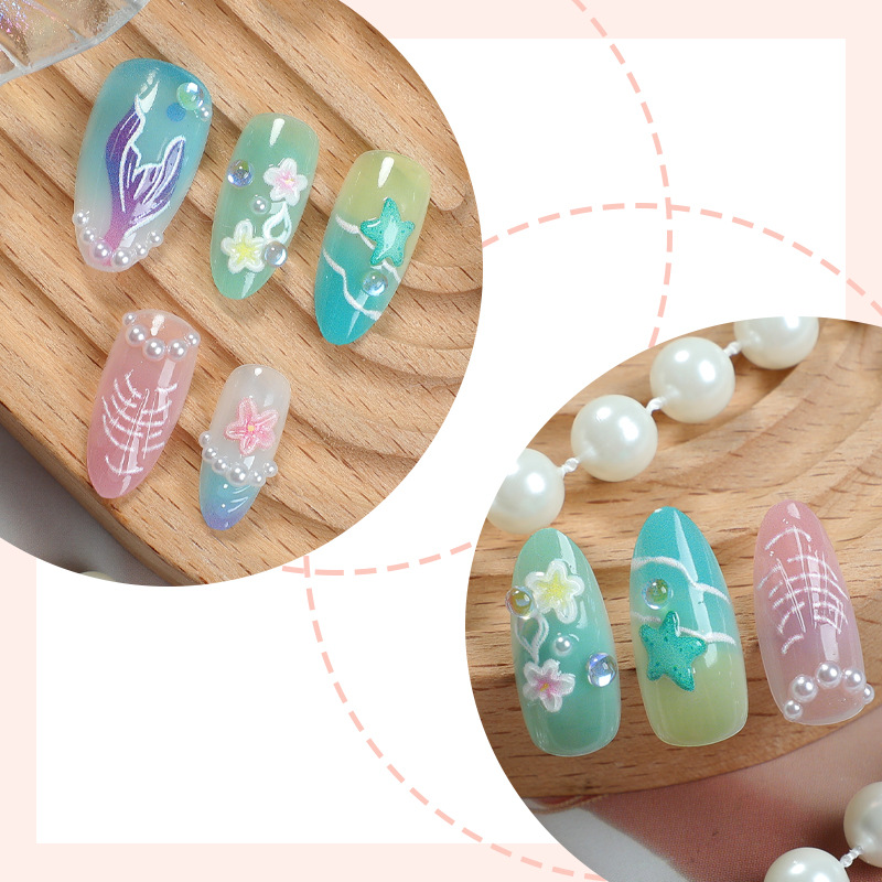 30 stks zomer druk op nagels 3 - 3D Printing Nails recensie en prijs