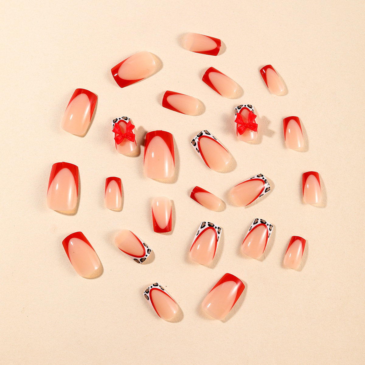 24 stuks rode Franse stijl nep - 3D Printing Nails recensie en prijs