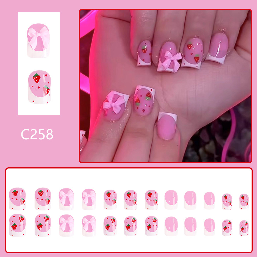 24 stuks rode aardbei ontwerpe - 3D Printing Nails recensie en prijs